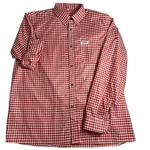 LEDERHOSEN4U Men's Red White Check Shirt Size 3XL Oktoberfest Halloween German‎